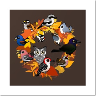 Fall Foliage and Autumn Birds Posters and Art